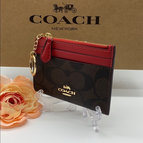 Mini Skinny Id Case In Signature Canvas Im/Brown T - Picture 5 of 16